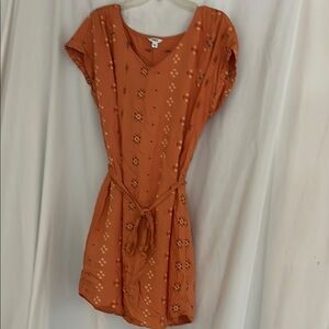 Sonoma Orange Women's V-neck  knee length Dress XL